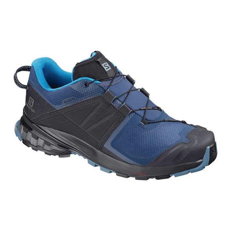 Chaussures De Trail Running Salomon Homme Bleu / Noir - Salomon XA WILD GORE-TEX - France (8491-JRGP